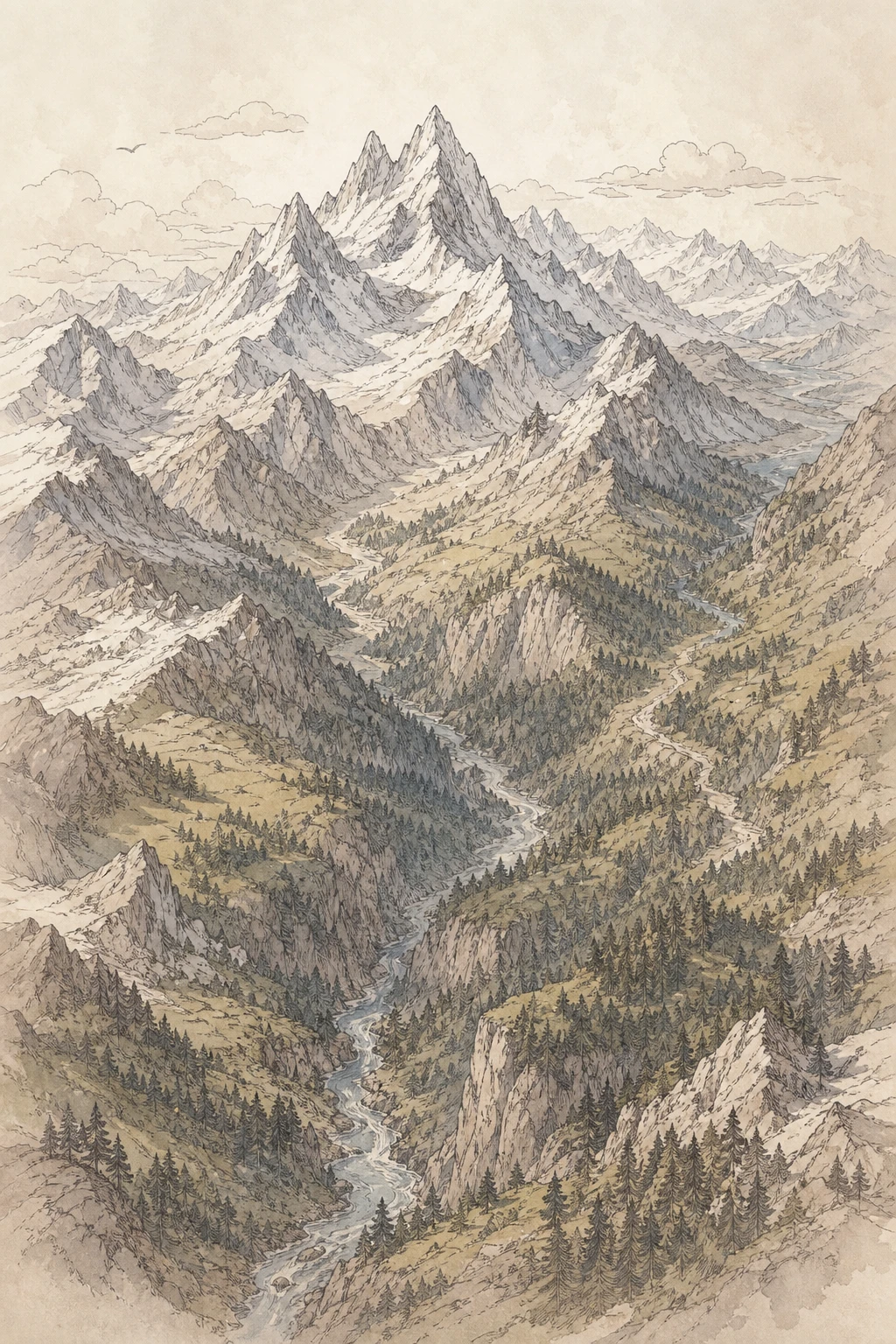 Évocation du Royaume des Montagnes (illustration non officielle)