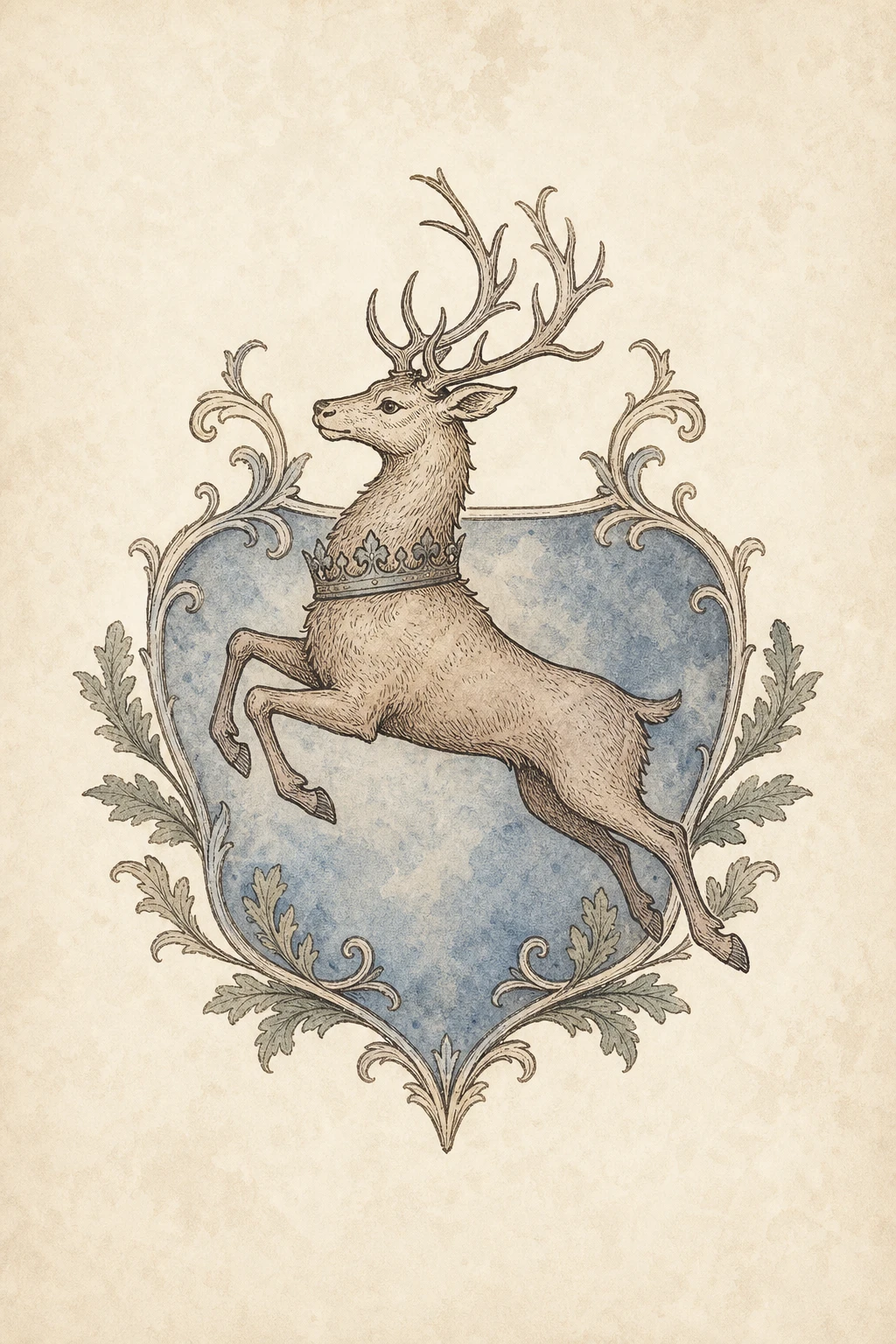 Évocation du Cerf de Loinvoyant, sceau royal (illustration non officielle)