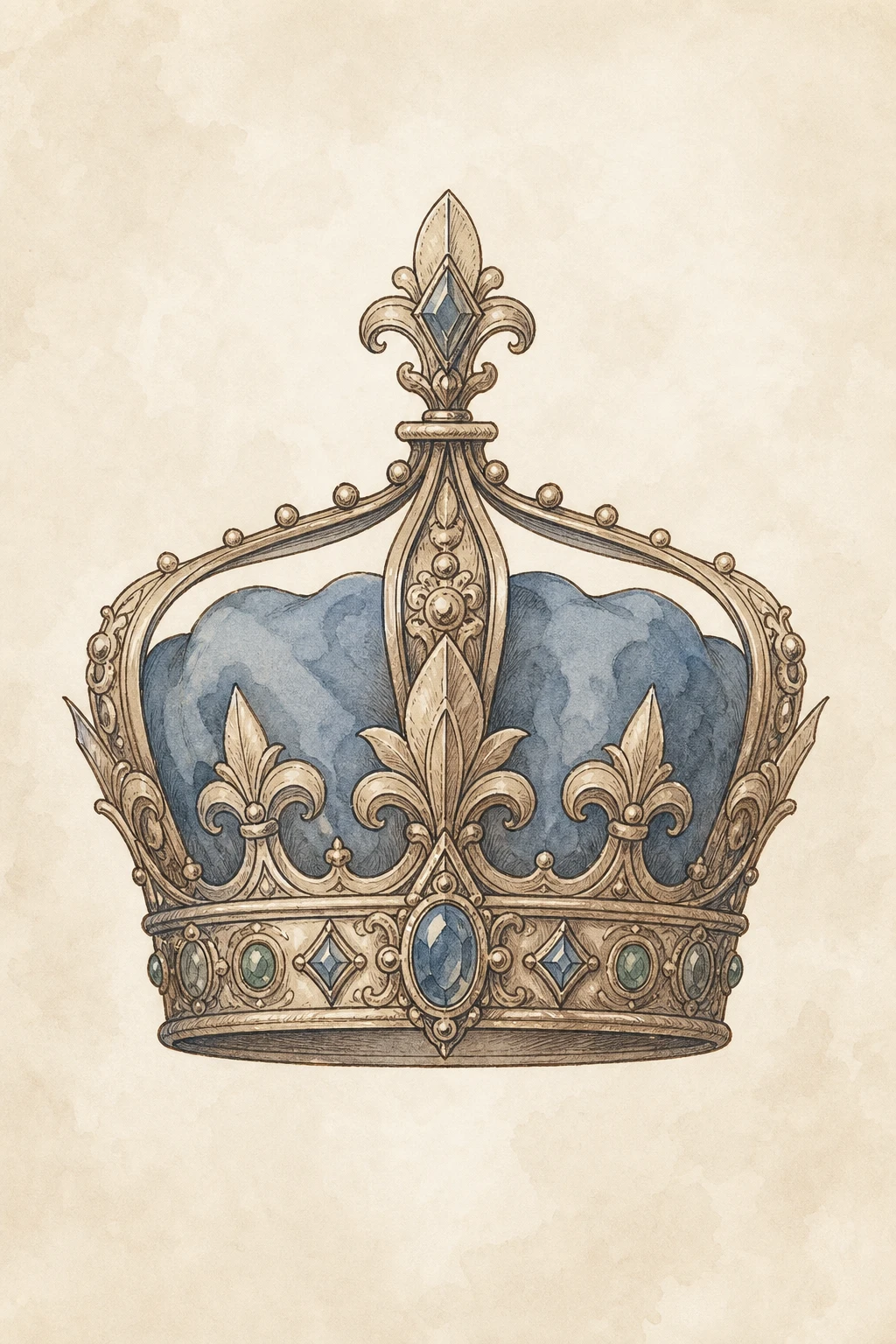 Évocation d'une couronne, symbole de souveraineté (illustration non officielle)